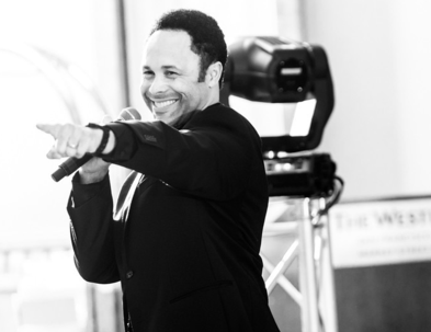 Tommy Fullove performing at an event