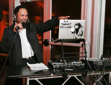 Tommy MC'ing at an event